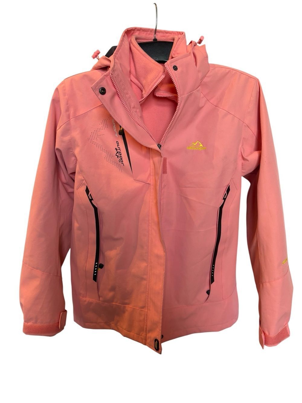 Outdoor Sport Women's Coral Pink Hooded Shell Jacket New Without Tag Size Small